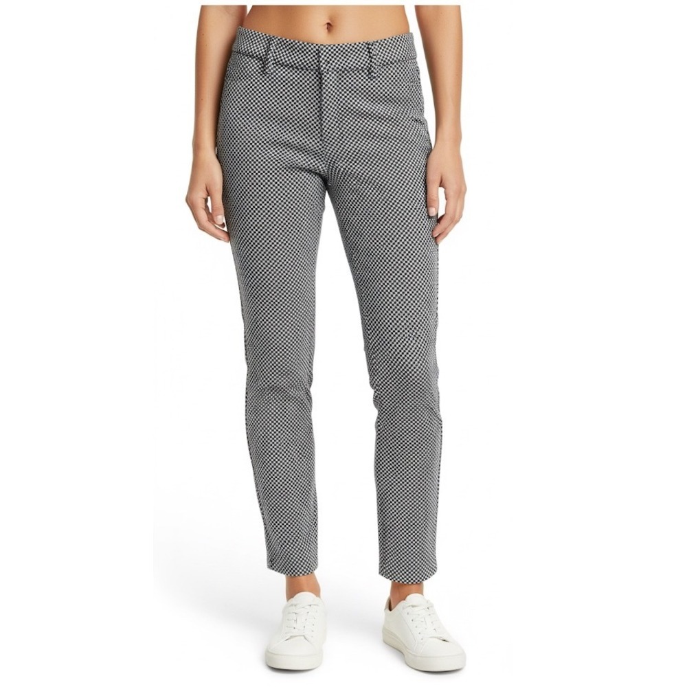 Khakis‎ by GAP Slim City Ankle Pants Black White Geometric Size 4R